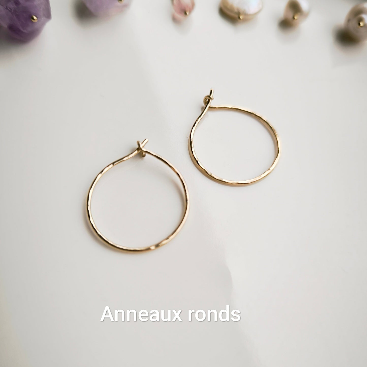 Boucles d'oreilles modulables pierres tons bleu