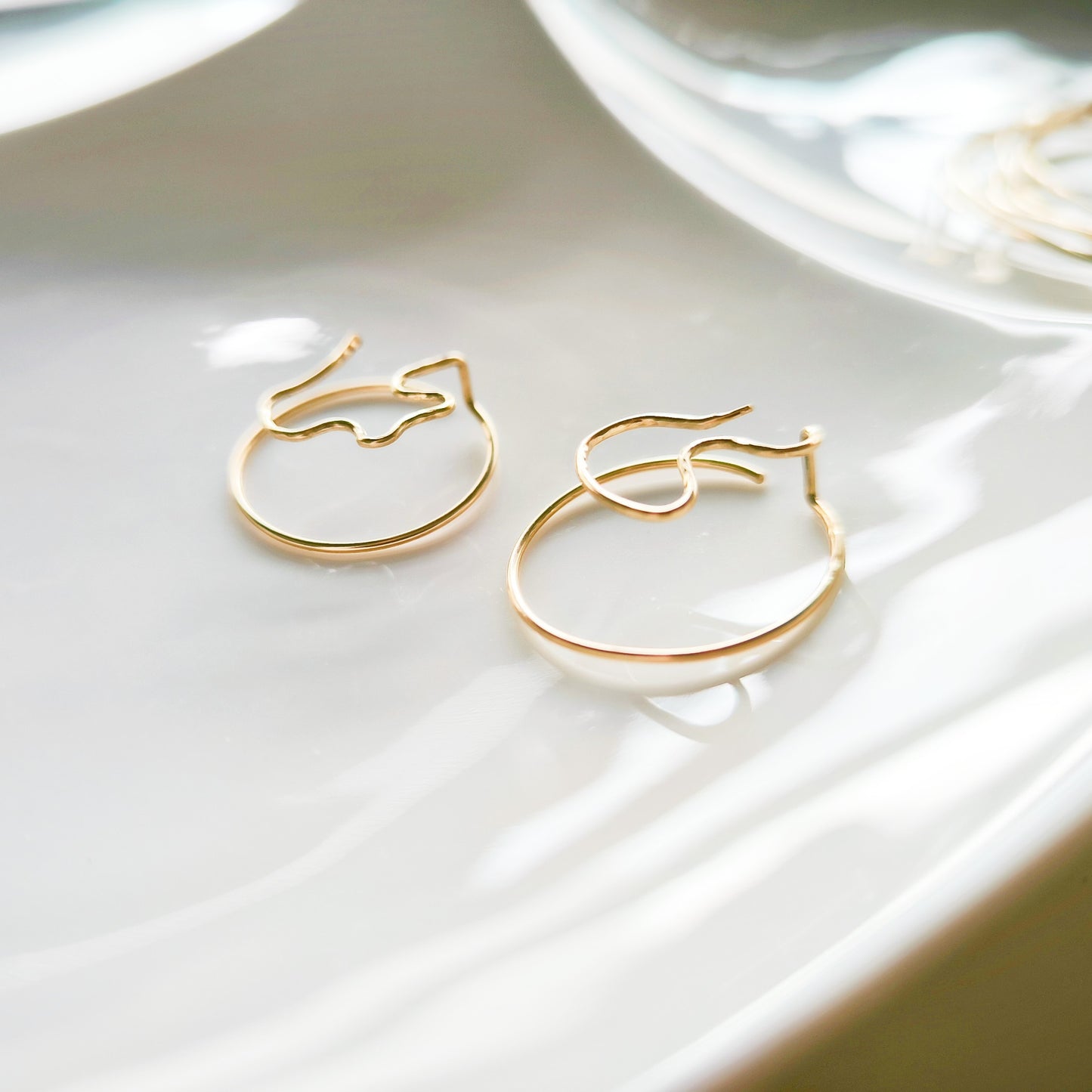Créoles serpent en or laminé 14k