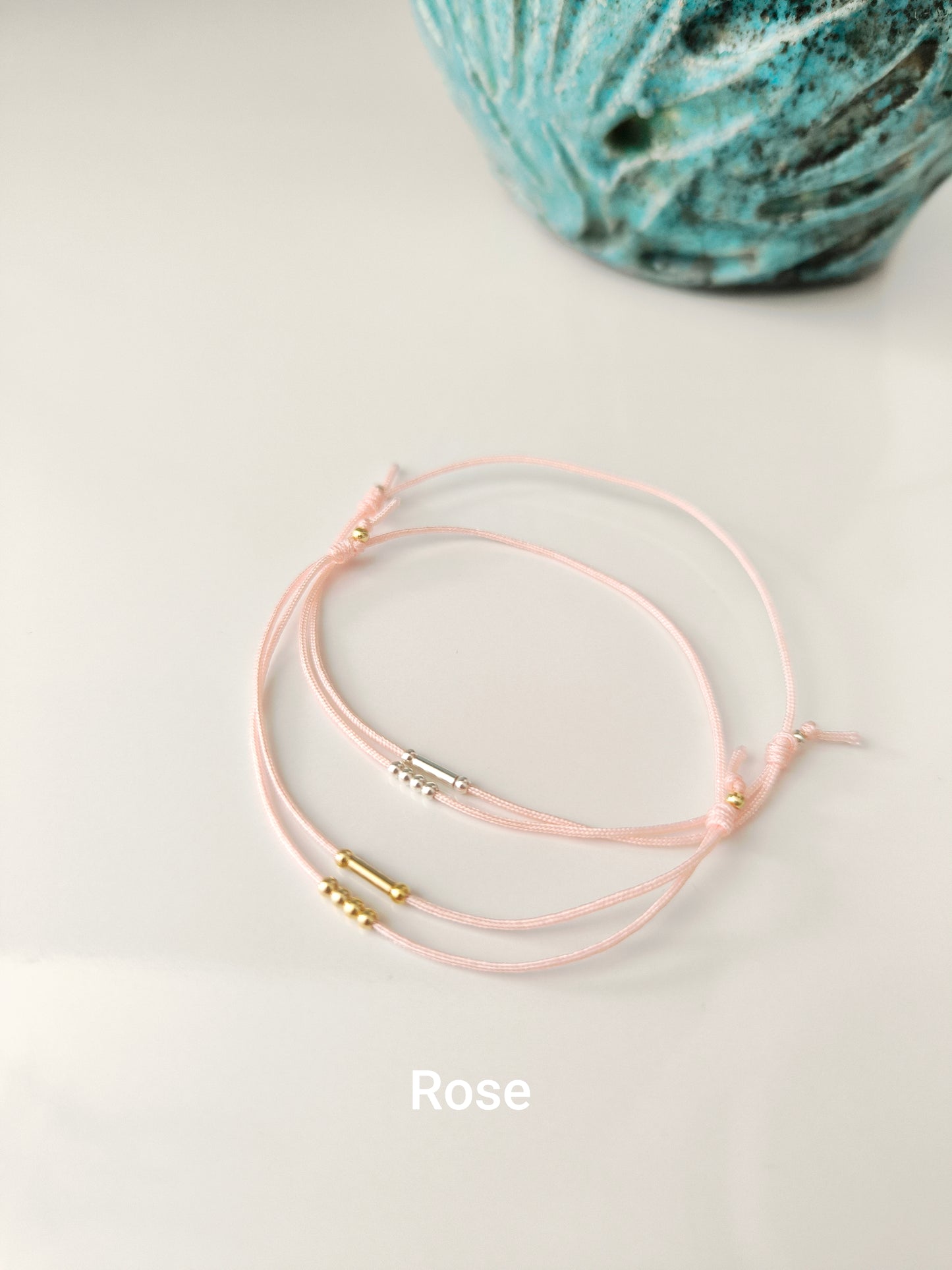 Bracelet initiales en code Morse